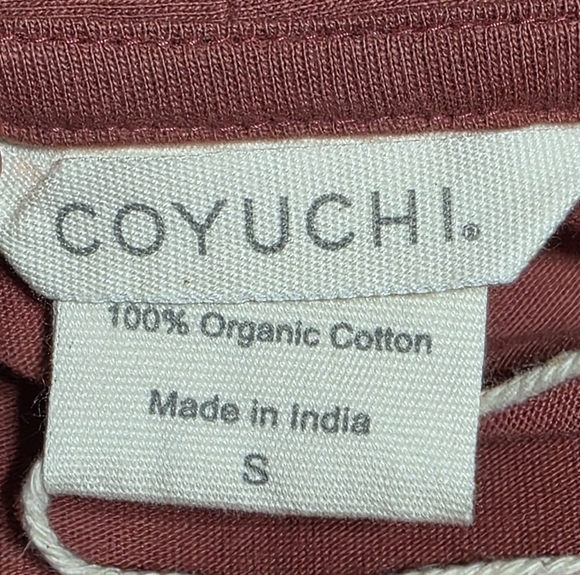 NWT COYUCHI 100% ORGANIC COTTON SHORT ROBE ROSEHIP SZ S - Picture 8 of 12